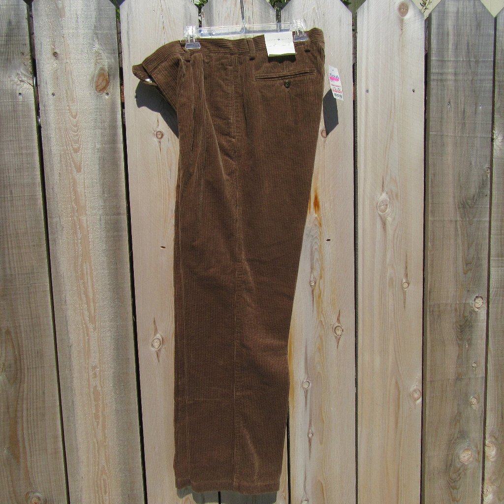 Brand New Joseph Abboud Brown Corduroy Pants Slacks Size 36 X 32